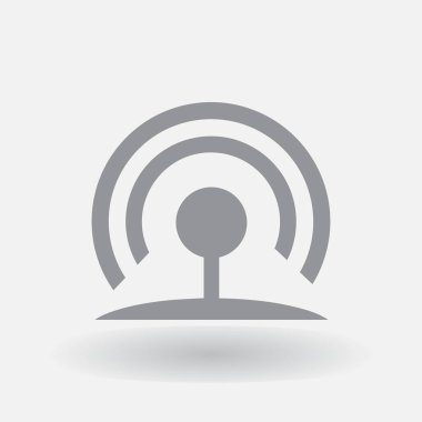 WiFi simge vektör, kablosuz Internet kayıt üzerinde izole gri arka plan