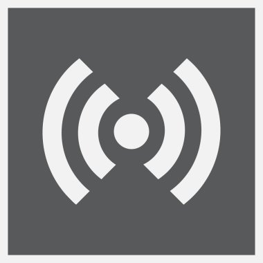 WiFi simge vektör, kablosuz Internet kayıt üzerinde izole gri arka plan