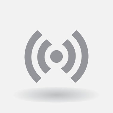 WiFi simge vektör, kablosuz Internet kayıt üzerinde izole gri arka plan
