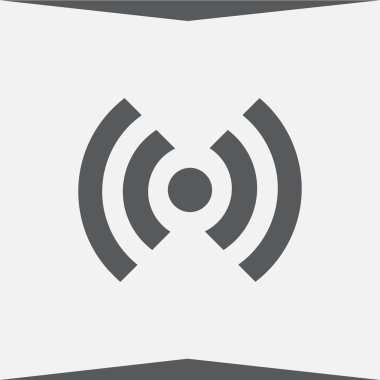 WiFi simge vektör, kablosuz Internet kayıt üzerinde izole gri arka plan