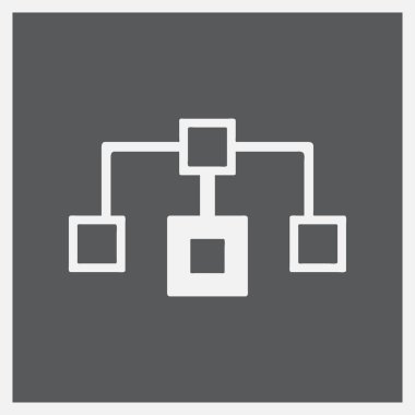 Akış şeması simge vektör.