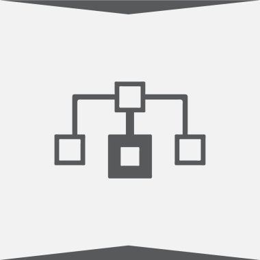 Akış şeması simge vektör.