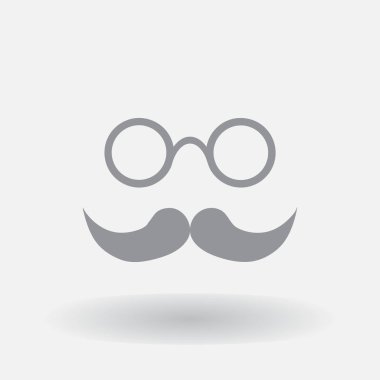 Bıyık ve gözlük simgesi.