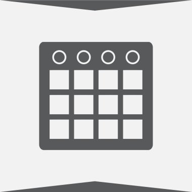 Takvim izole düz Web telefon simgesini