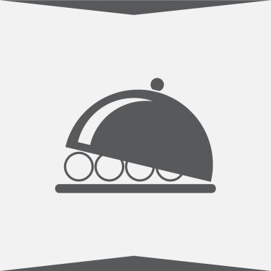 İşareti vektör simgesi hizmet yemek tabağı