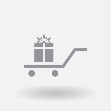 Hediye kutusu düz tasarım. afiş, grafik veya Web sitesi düzeni şablonu