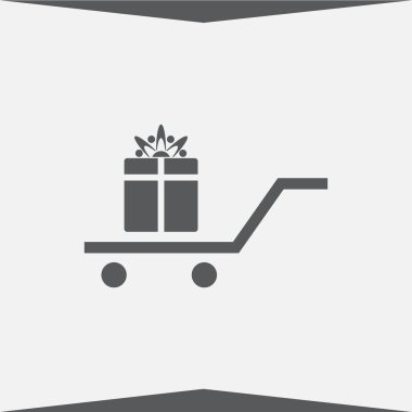 Hediye kutusu düz tasarım. afiş, grafik veya Web sitesi düzeni şablonu