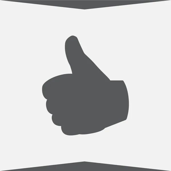 Thumbs up icon, vector illustration. Плоский дизайн — стоковый вектор