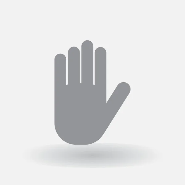 Pare Ícone mão em estilo moderno plana. Ilustração vetorial, EPS10 . — Vetor de Stock