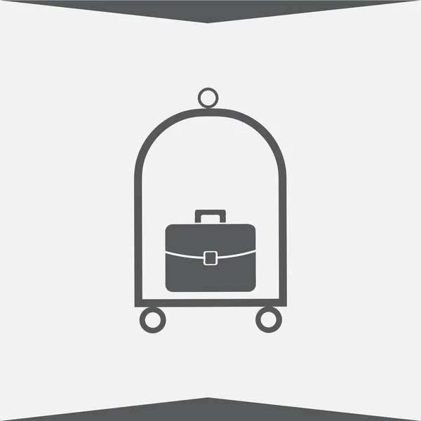 Icono web del vector de equipaje — Vector de stock