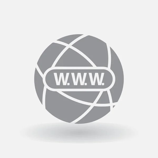Internet - icono vectorial del globo — Vector de stock