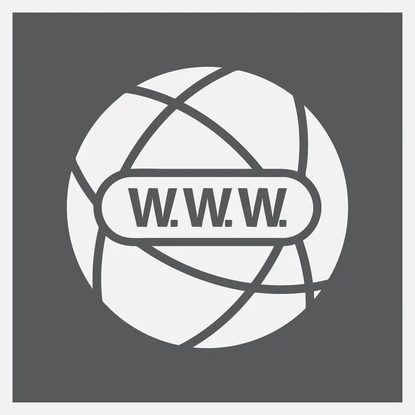 Internet - wektor ikona globu — Wektor stockowy