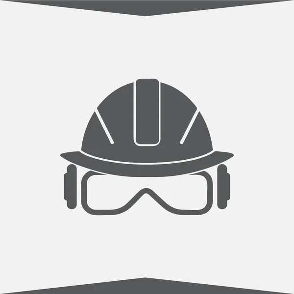 Ilustración vectorial de iconos web - casco de seguridad, casco duro — Vector de stock