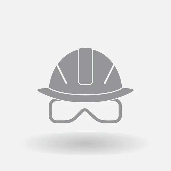 Ilustración vectorial de iconos web - casco de seguridad, casco duro — Vector de stock