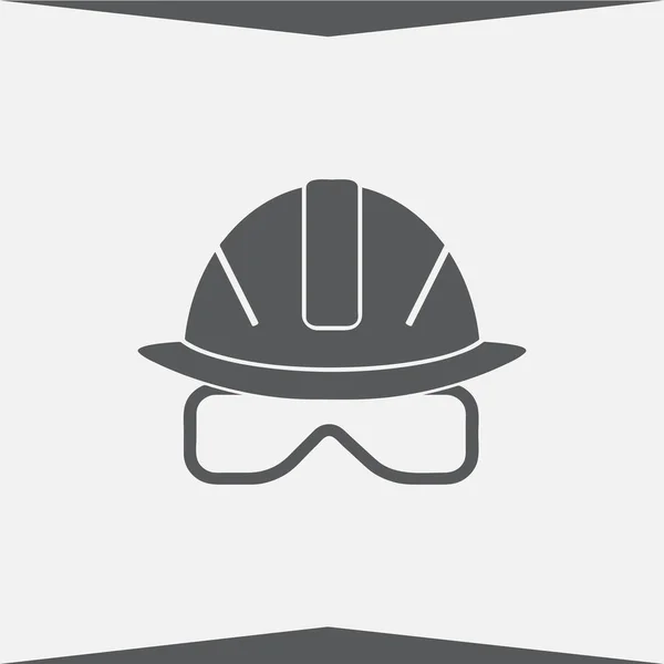 Ilustración vectorial de iconos web - casco de seguridad, casco duro — Vector de stock