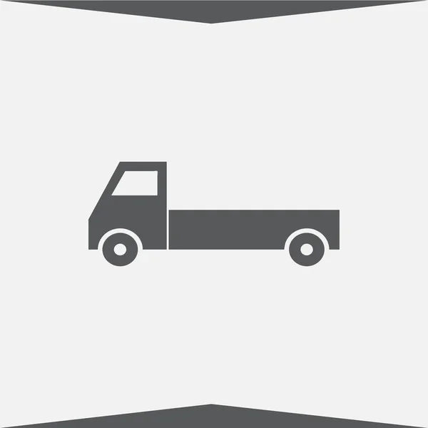 Lieferwagen-Symbol auf grauem Hintergrund. Vektorillustration. — Stockvektor