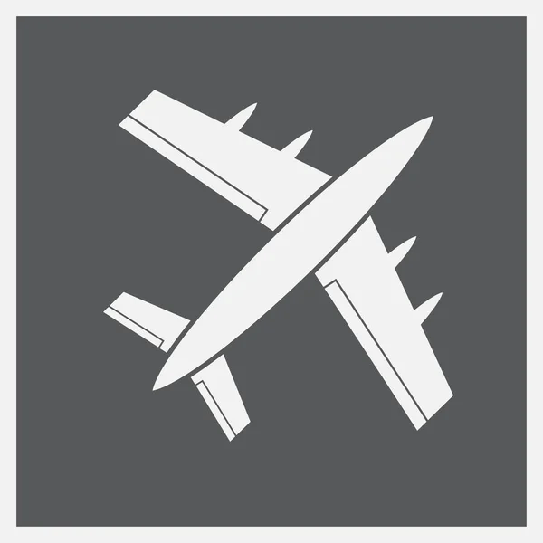 Vecteur d'icône d'avion, illustration de logo solide, pictogramme — Image vectorielle