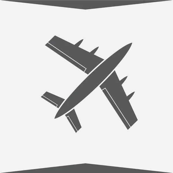 飞机图标矢量，固体标志插画，象形图 — 图库矢量图片