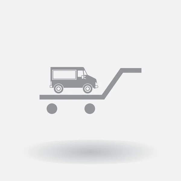 Vector icono de coche sobre fondo gris. Ilustración vectorial . — Vector de stock