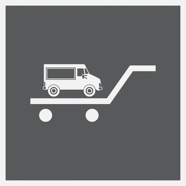 Vettore icona auto su sfondo grigio. Illustrazione vettoriale . — Vettoriale Stock