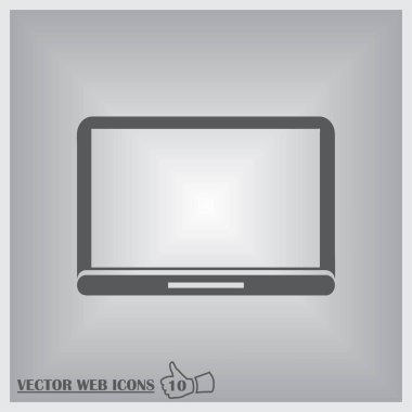 Popüler bir tasarım ile bir dizüstü bilgisayar ekran.