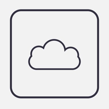 Bulut simgesi, vektör çizimi. düz tasarım biçimi