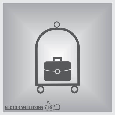 Bagaj simgesi. Bagaj vektör çizim.