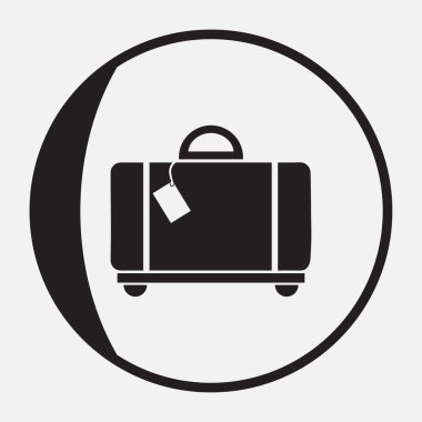 Bagaj simgesi. Bagaj vektör çizim.