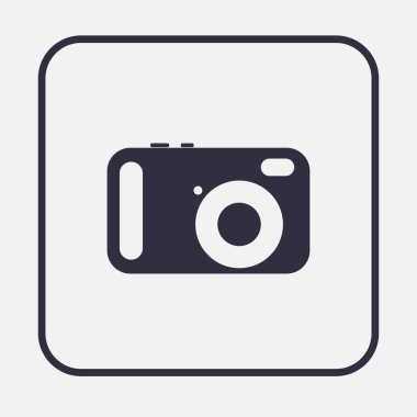 Düz simgeler kamera fotoğraf Web, mobil ve iş için