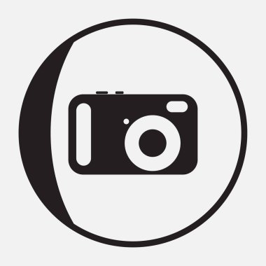 Düz simgeler kamera fotoğraf Web, mobil ve iş için