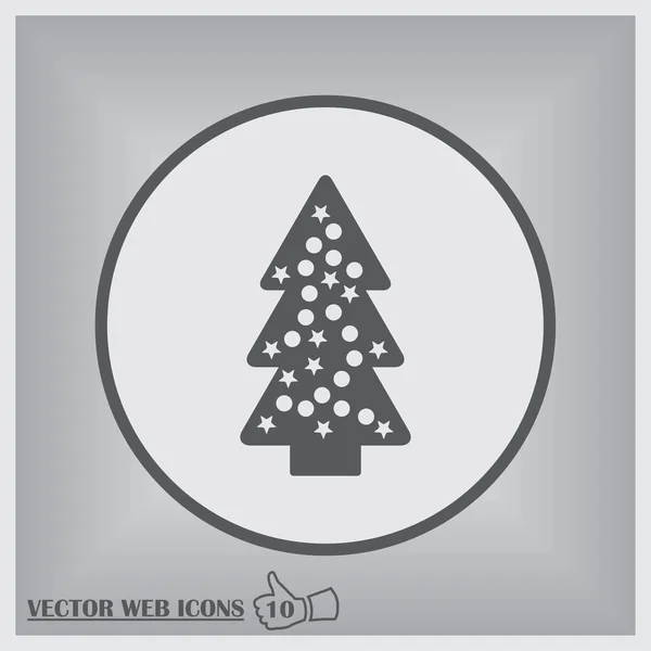 Árbol de Navidad elegante con adornos y Año Nuevo, ilustración de vectores con estilo, EPS10 — Vector de stock