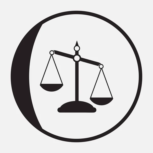 Pictogramme des échelles de justice — Image vectorielle