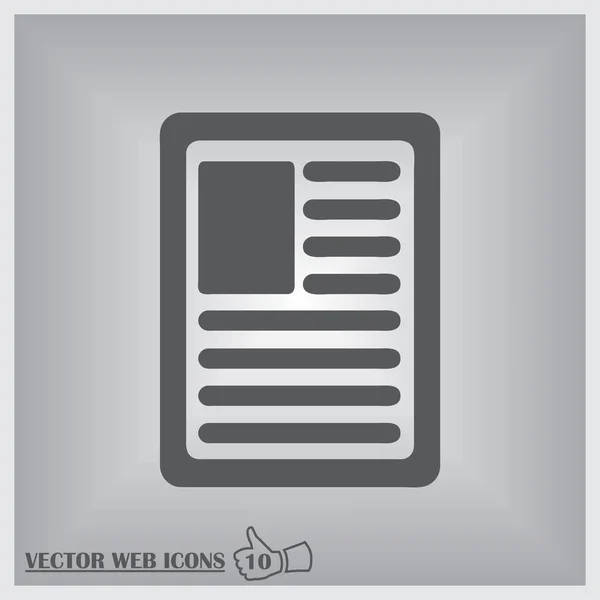 Appunti isolato Icona mobile web piatto — Vettoriale Stock