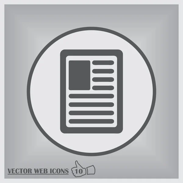 Appunti isolato Icona mobile web piatto — Vettoriale Stock