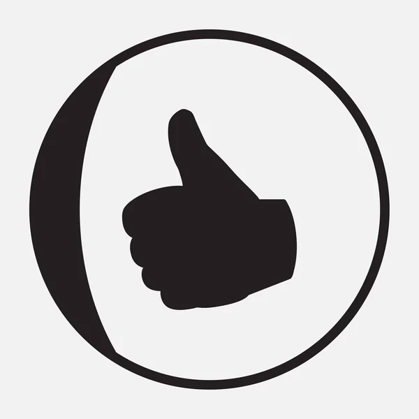 Thumbs up icon, vector illustration. Плоский дизайн — стоковый вектор