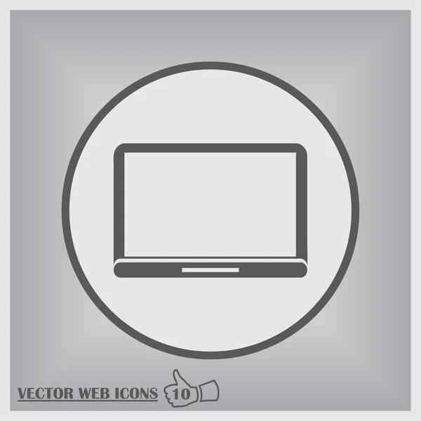 Ein Laptop-Bildschirm mit populärem Design. — Stockvektor