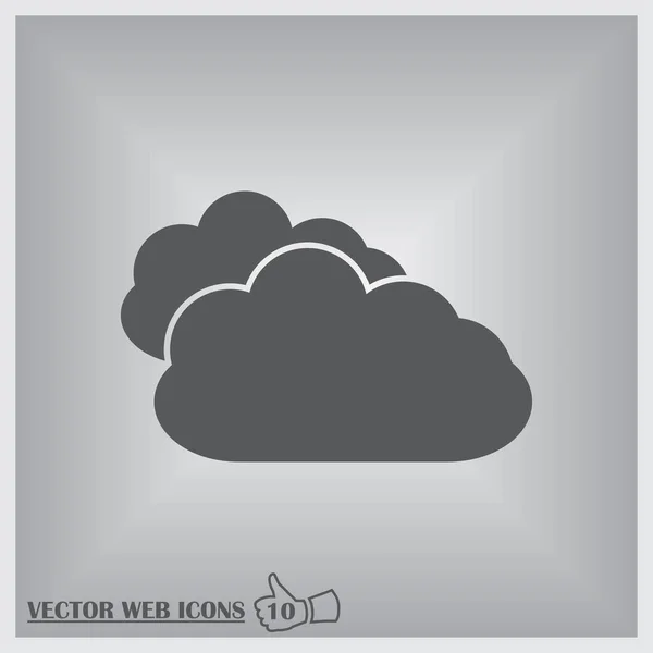 Wolkensymbol, Vektorillustration. flacher Designstil — Stockvektor