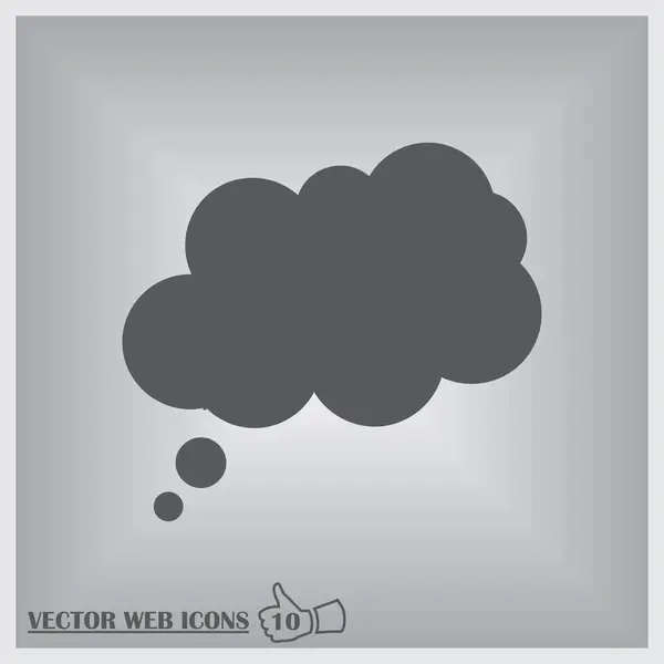 Ícone de diálogo de nuvem de chat, ilustração vetorial EPS 10 — Vetor de Stock