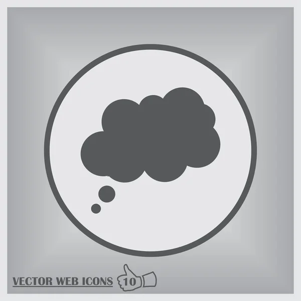 Ícone de diálogo de nuvem de chat, ilustração vetorial EPS 10 — Vetor de Stock