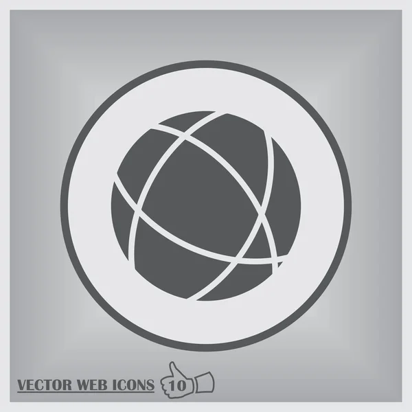 Icône signe WWW. World Wide Web globe symbole . — Image vectorielle