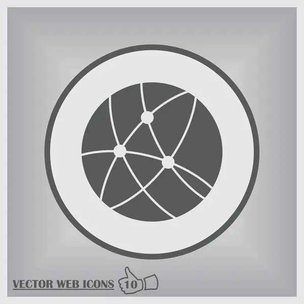 Www-Zeichen-Symbol. World Wide Web Globus Symbol. — Stockvektor