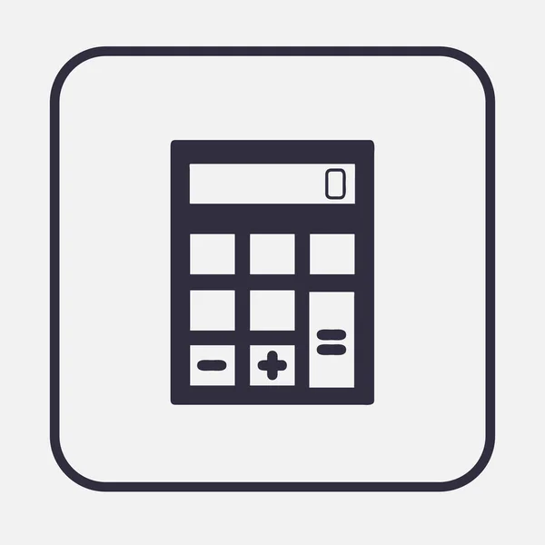 Calculator icon, vector illustration. Flat design style — Stock Vector