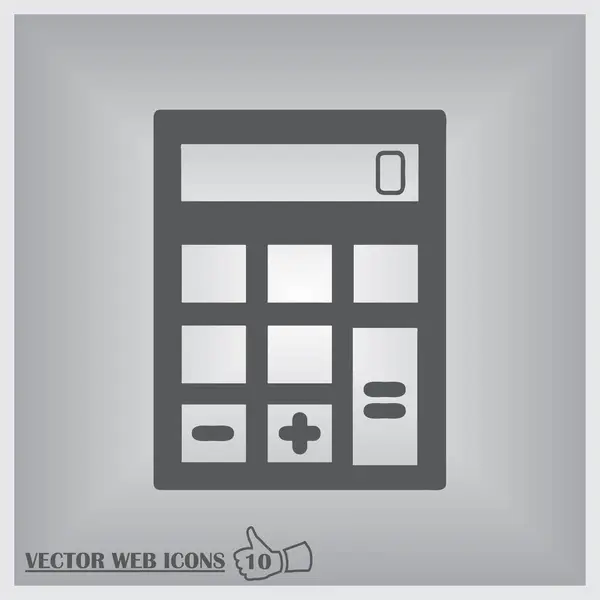 Icono de la calculadora, ilustración vectorial. estilo de diseño plano — Vector de stock