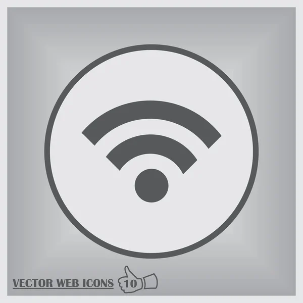 Икона WiFi в триумфальном плоском стиле изолирована на сером фоне . — стоковый вектор