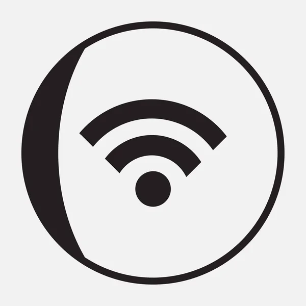 Wifi-Symbol im trendigen flachen Stil isoliert auf grauem Hintergrund. — Stockvektor