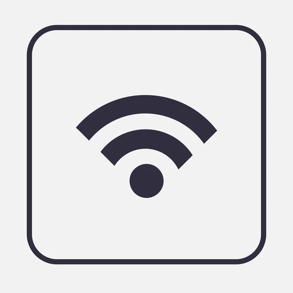 Εικονίδιο Wi-Fi σε μοντέρνο στυλ επίπεδη απομονώνονται σε γκρι φόντο. — Διανυσματικό Αρχείο