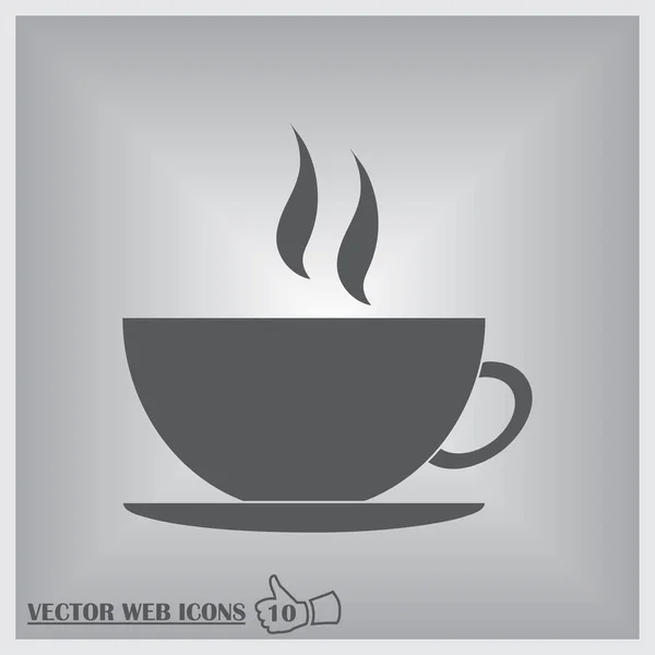 Tasse à café vecteur icône plate. Une tasse de thé. tasse de café icône image . — Image vectorielle