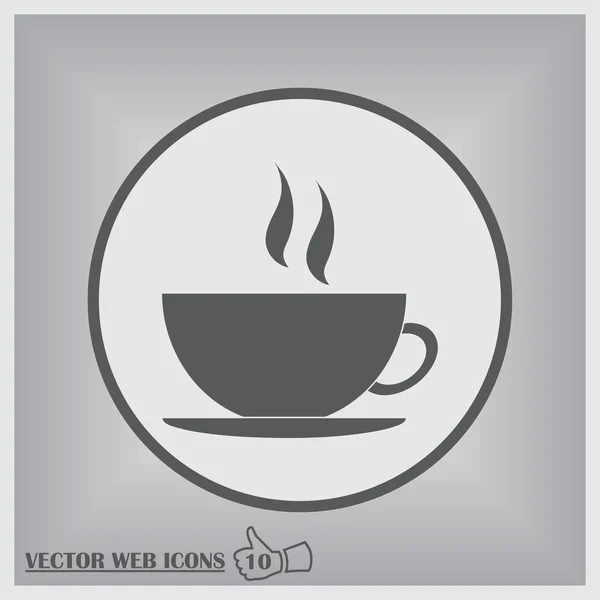 Coffee cup vector flat icon. Tea cup. Coffee cup icon image. — Stock Vector