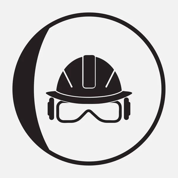 Illustration vectorielle d'une icône web. casque de sécurité, casque rigide — Image vectorielle