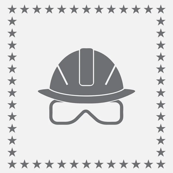 Ilustración vectorial de iconos web. casco de seguridad, sombrero duro — Vector de stock